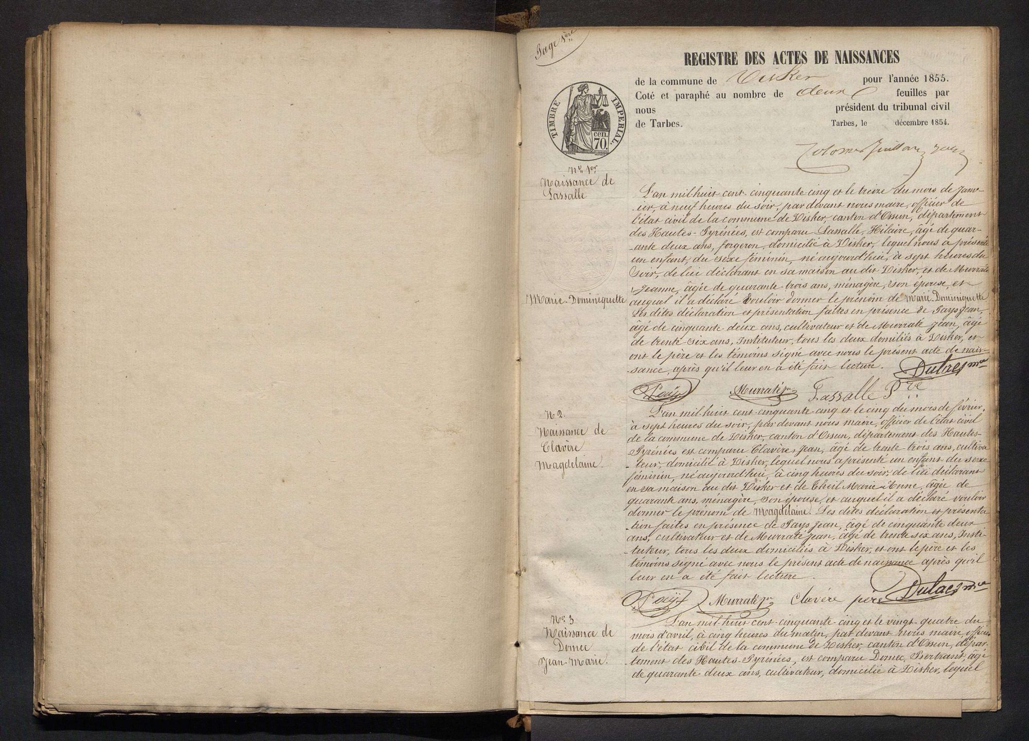 Naissances de Visker (1855), 2 E 3 / 1347