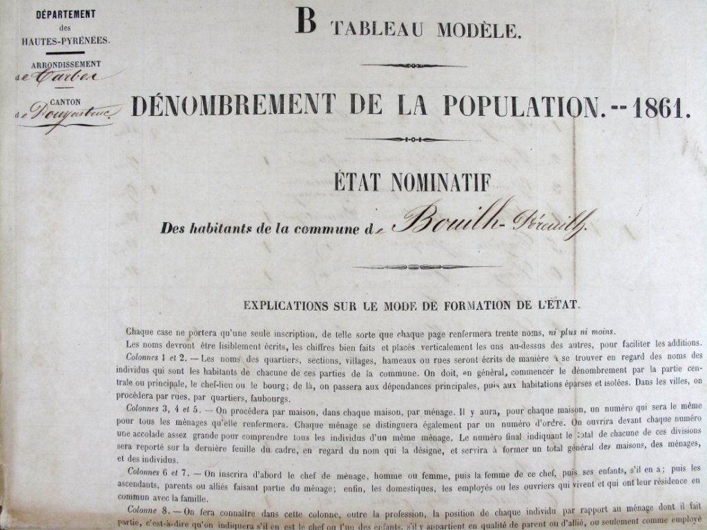 Recherches à partir des annotations des recensements