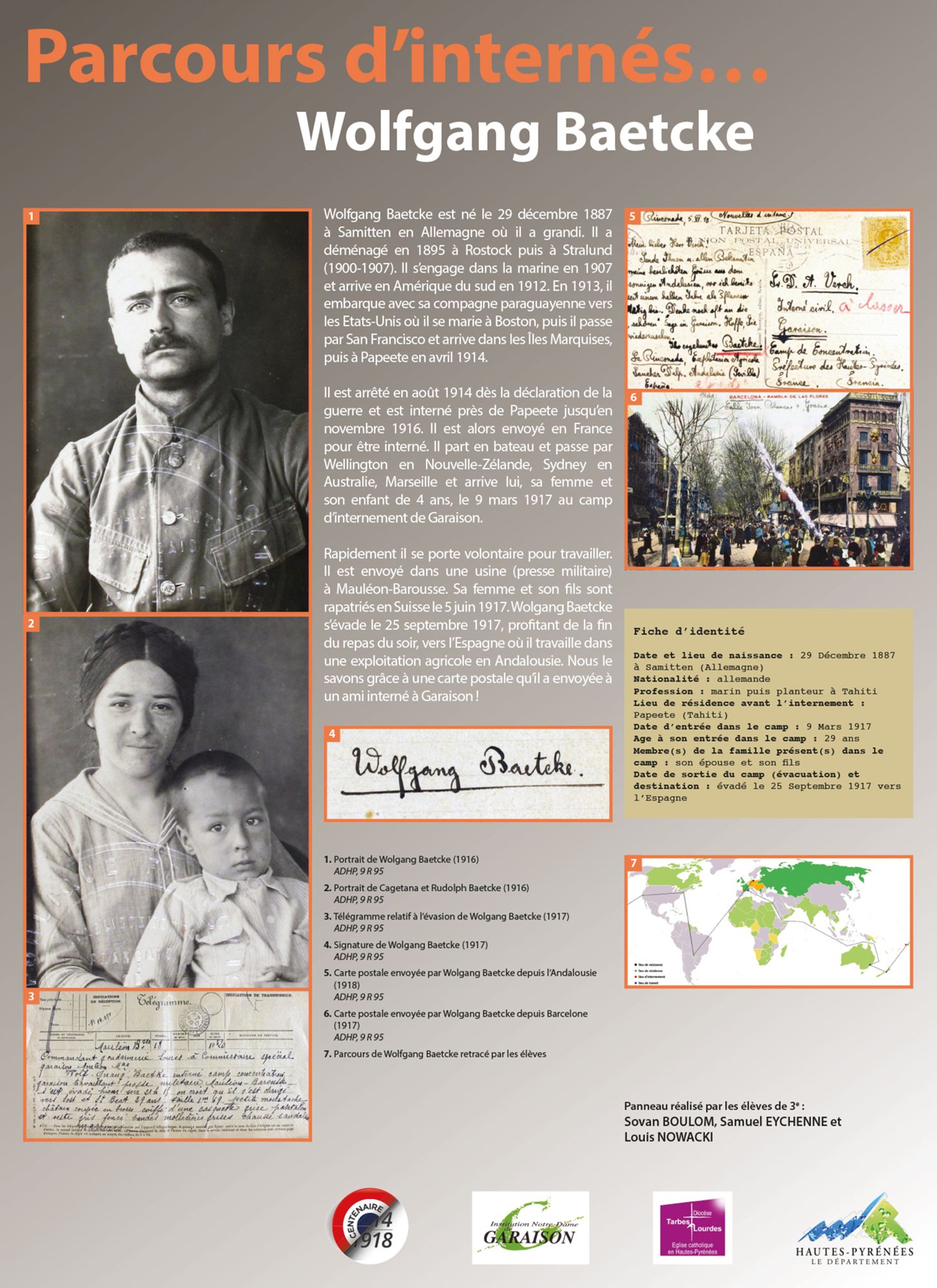 "Parcours d'internés". Un projet autour du camp d'internement de Garaison